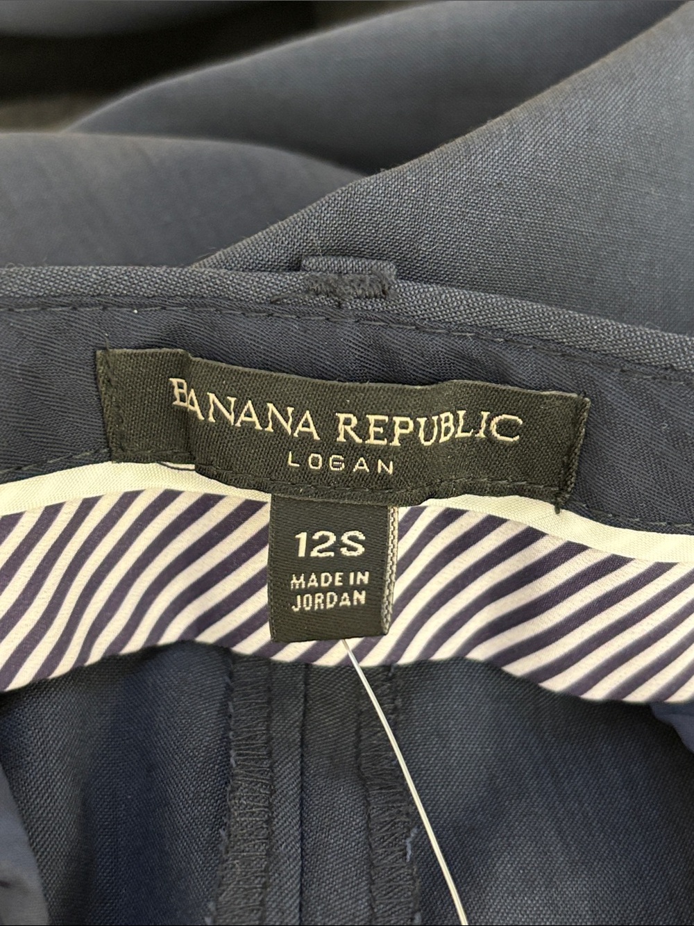 NWT Banana Republic Logan Trouser-Fit Washable Wool-Blend Pant Size 12 Short - Picture 13 of 16